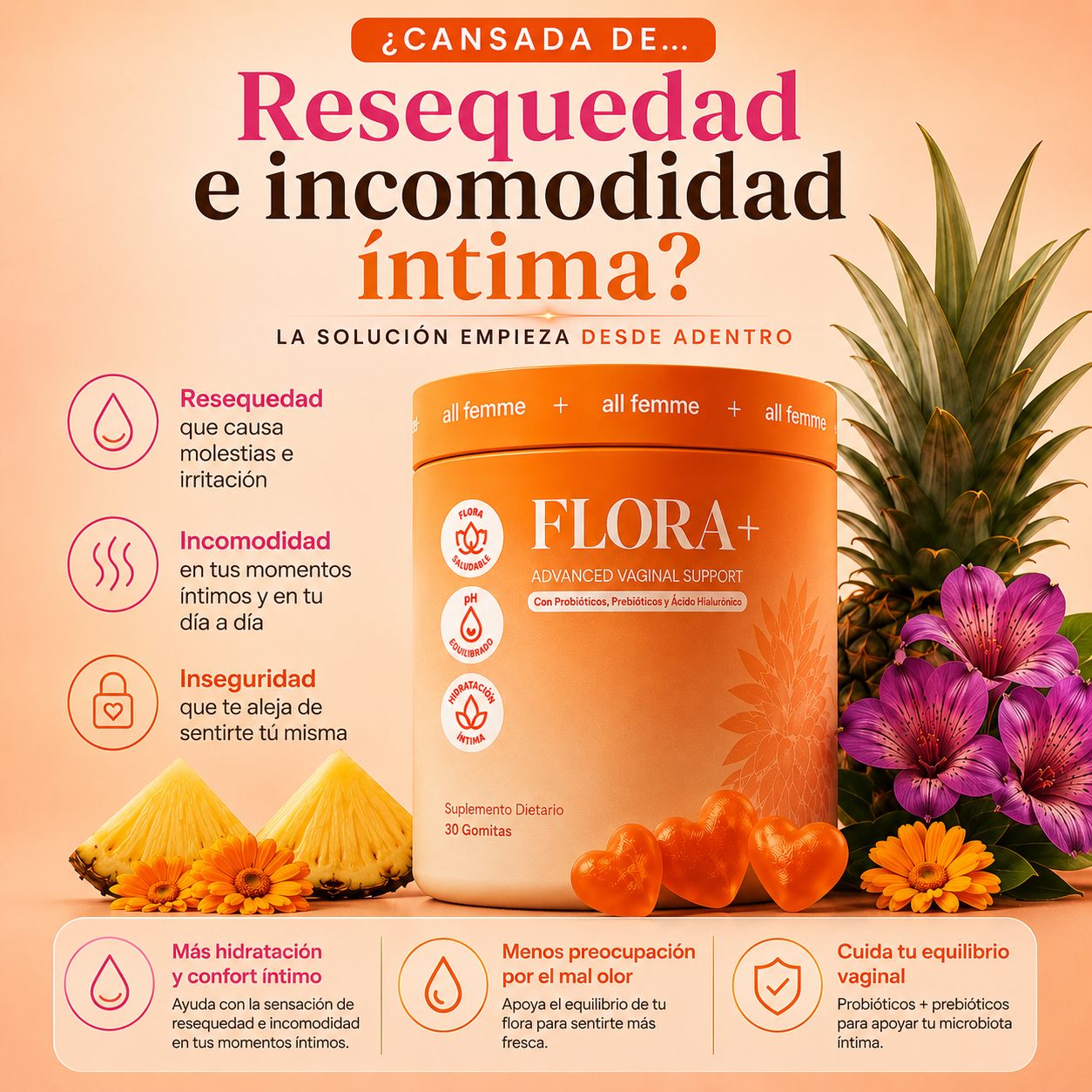 Flora Plus - Probiótico Vaginal
